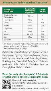Lonjevity 1 Zellschutz Kapseln 120 St Madaus & Lauscher