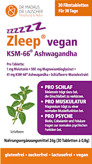 Zleep vegan KSM-66 Ashwagandha Tabletten 30 St Madaus & Lauscher