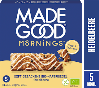 Müsliriegel, Blueberry Flavour, Soft Baked Oat Bars (5 Stück) Made Good