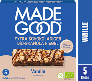 Müsliriegel, Chocolate Drizzled, Granola Bars, Vanilla Flavour (5 Stück) Made Good