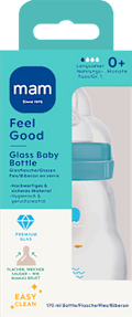Babyflasche aus Glas Feel Good türkis, von Geburt an, 170 ml   mam