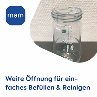 Babyflasche aus Glas Feel Good türkis, von Geburt an, 260 ml    mam