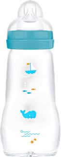 Babyflasche aus Glas Feel Good türkis, von Geburt an, 260 ml    mam