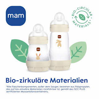 Babyflasche Easy Start Anti-Colic, blau, von Geburt an, 160 ml mam