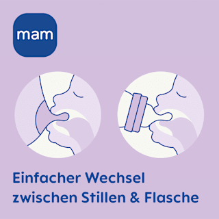 Babyflasche Easy Start Anti-Colic, lila, von Geburt an, 160 ml mam