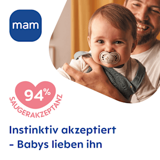 Schnuller Original Silikon, blau/türkis, ab 16 Monate mam