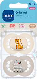 Schnuller Original Silikon, creme/nude, 6-16 Monate mam