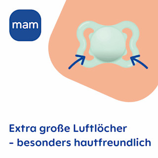 Schnuller Supreme Silikon, lila/rosa, 0-6 Monate mam