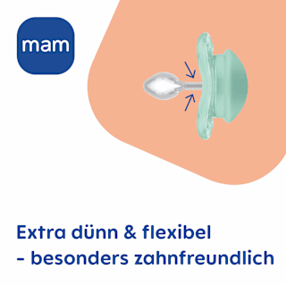 Schnuller Supreme Silikon, lila/rosa, 0-6 Monate mam