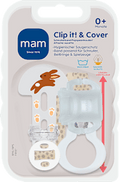 Schnullerband Clip it! & Cover creme mam