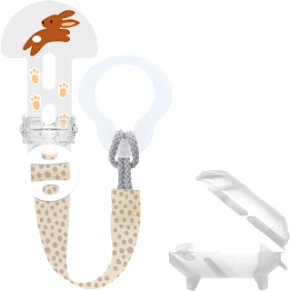 Schnullerband Clip it! & Cover creme mam