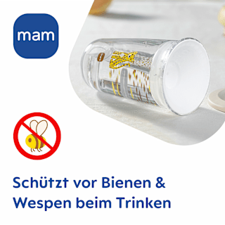 Trinkbecher Easy to Drink grün/beige, ab 8. Monat, 290 ml mam