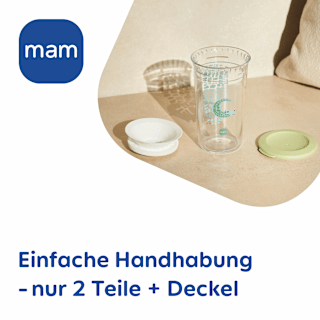 Trinkbecher Easy to Drink grün/beige, ab 8. Monat, 290 ml mam