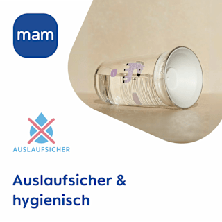 Trinkbecher Easy to Drink lila/beige, ab 8. Monat, 290 ml mam