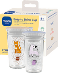 Trinkbecher Easy to Drink lila/beige, ab 8. Monat, 290 ml mam