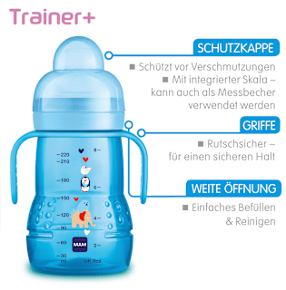Trinklernflasche Trainer, creme, ab 4. Monat, 220 ml mam