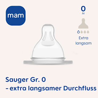 Trinksauger Silikon Gr. 0, von Geburt an mam