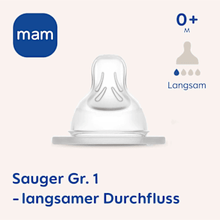 Trinksauger Silikon Gr. 1, von Geburt an mam