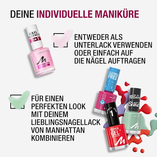 Base Coat, Nail Treatment 2in1 MANHATTAN Cosmetics