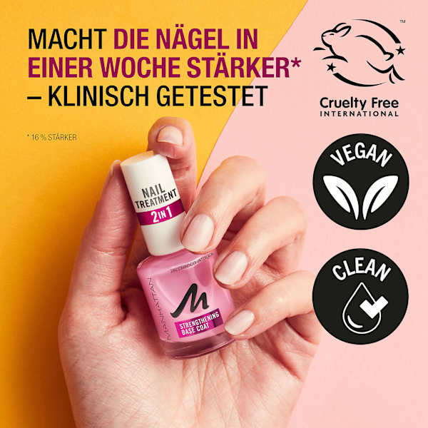 Base Coat, Nail Treatment 2in1 MANHATTAN Cosmetics