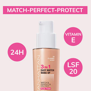 Foundation 3in1 Easy Match Classic Ivory 32, LSF 20 MANHATTAN Cosmetics