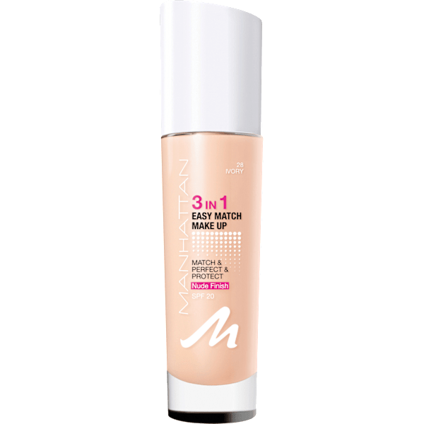 Foundation 3in1 Easy Match Ivory 028, LSF 20 MANHATTAN Cosmetics