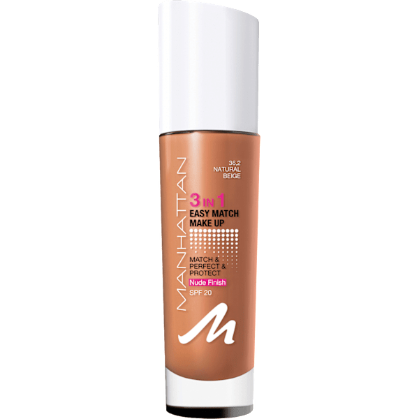 Foundation 3in1 Easy Match Natural Beige 36.2, LSF 20 MANHATTAN Cosmetics