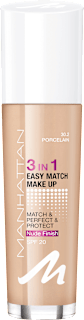 Foundation 3in1 Easy Match Porcelain  30.2, LSF 20 MANHATTAN Cosmetics