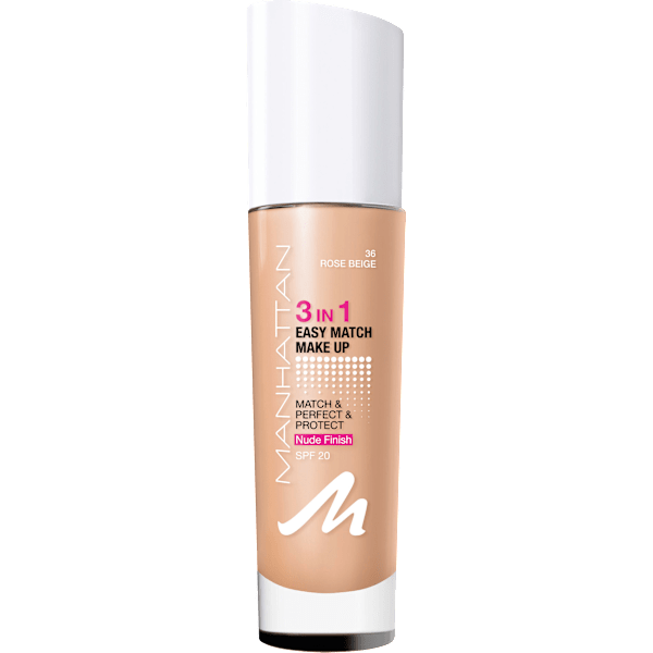 Foundation 3in1 Easy Match Rose Beige 36, LSF 20 MANHATTAN Cosmetics