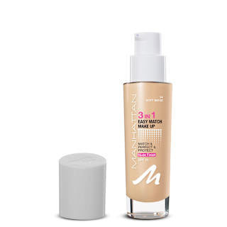 Foundation 3in1 Easy Match Soft Beige 34, LSF 20 MANHATTAN Cosmetics