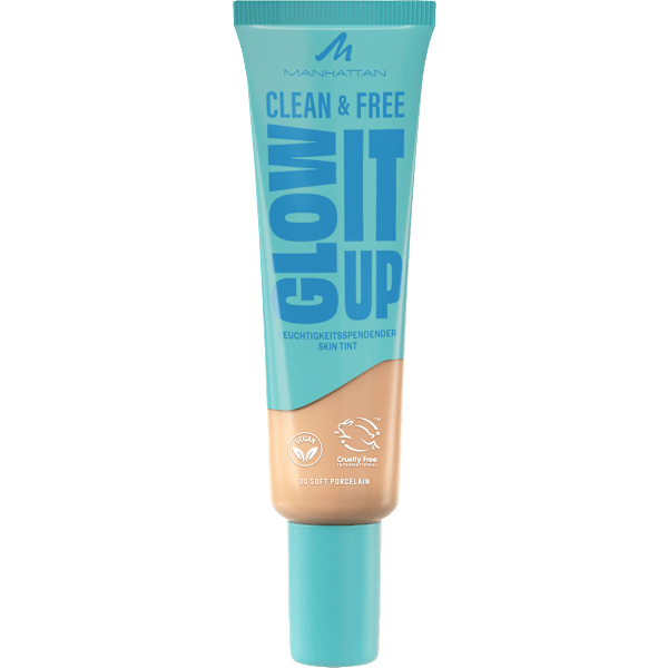 Foundation Clean & Free Glow It Up Skin Tint 30 Soft Porcelain MANHATTAN Cosmetics