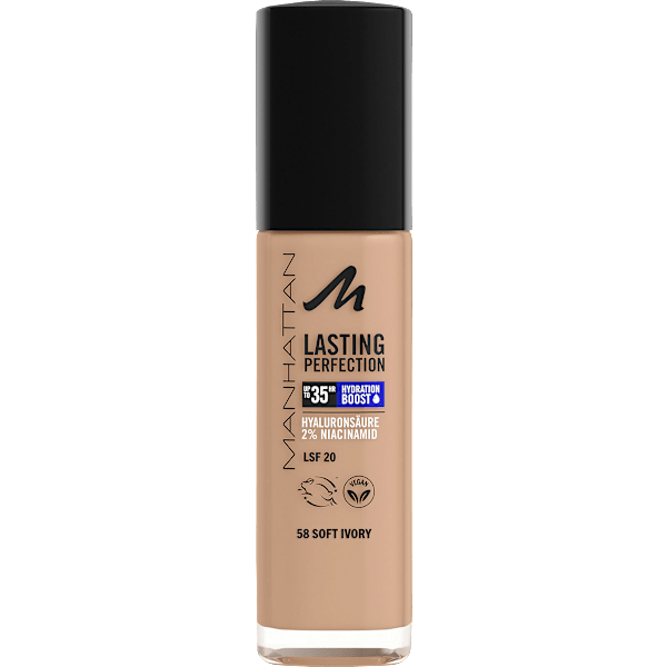 Foundation Lasting Perfection 58 Soft Ivory LSF 20 MANHATTAN Cosmetics