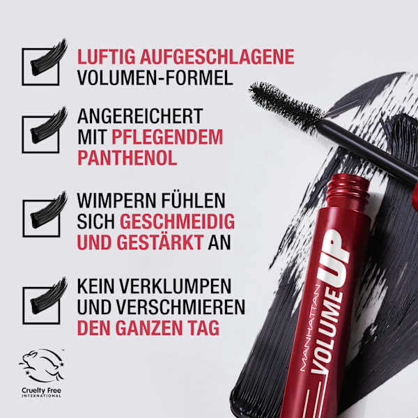 Mascara Volume Up 002 Extreme Black Brown MANHATTAN Cosmetics