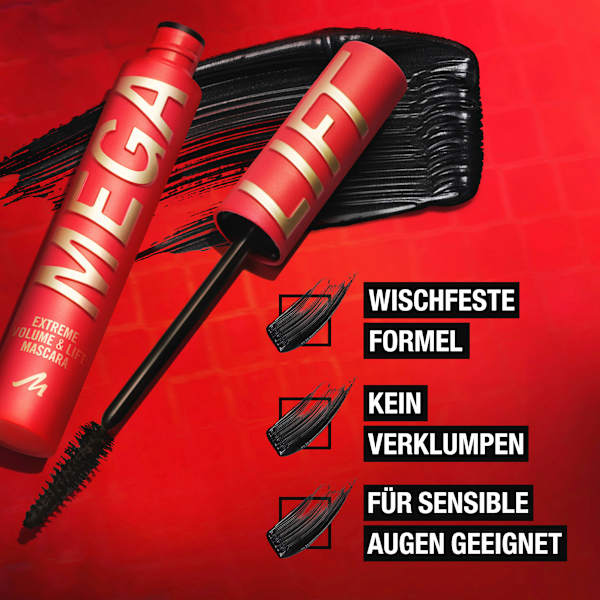 Mascara Volume Up Mega Lift 001 Black MANHATTAN Cosmetics