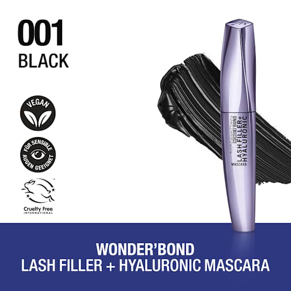 Mascara Wonder'Bond Lash Filler & Hyaluronic 001 Black MANHATTAN Cosmetics