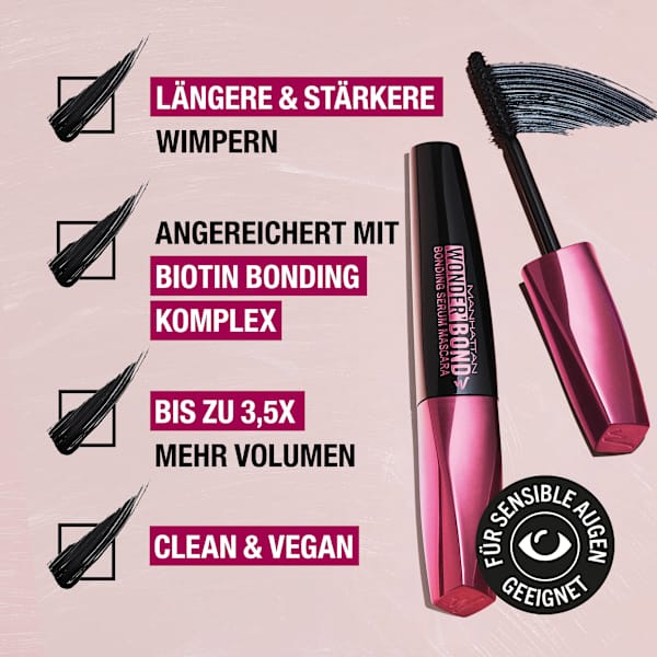 Mascara Wonder'Bond Serum 001 Black MANHATTAN Cosmetics