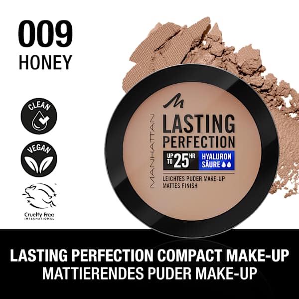 Puder-Foundation Lasting Perfection 009, LSF 20 MANHATTAN Cosmetics