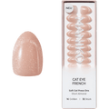 Künstliche Nägel Soft Gel Press Ons Cat Eye French Short Almond  Maniko