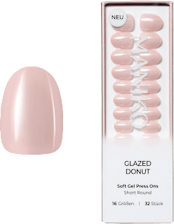 Künstliche Nägel Soft Gel Press Ons Glazed Donut Short Round  Maniko