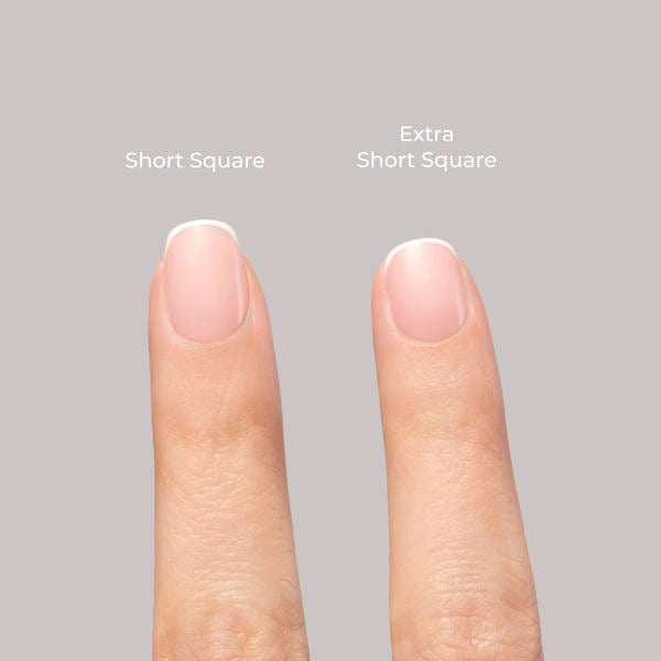 Künstliche Nägel Soft Gel Press Ons Minimal French Extra Short Square Maniko
