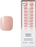 Künstliche Nägel Soft Gel Press Ons Minimal French Extra Short Square Maniko