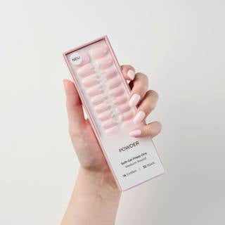 Künstliche Nägel Soft Gel Press Ons Powder Medium Round Maniko
