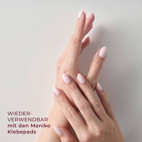 Künstliche Nägel Soft Gel Press Ons Powder Medium Round Maniko