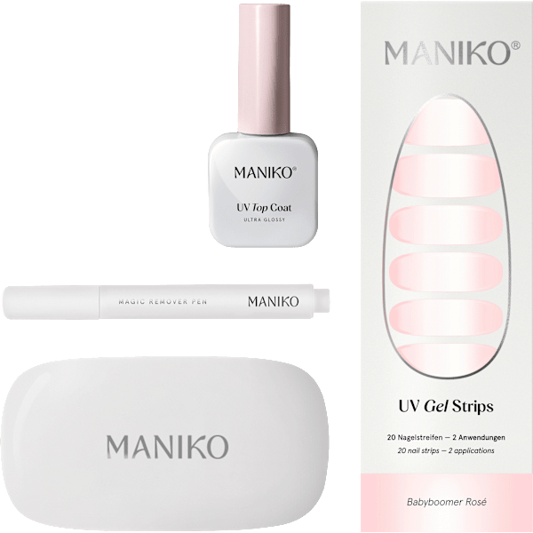 Starterset UV Gel Nagelfolien Babyboomer Rosé Maniko