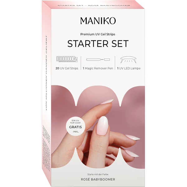 Starterset UV Gel Nagelfolien Babyboomer Rosé Maniko