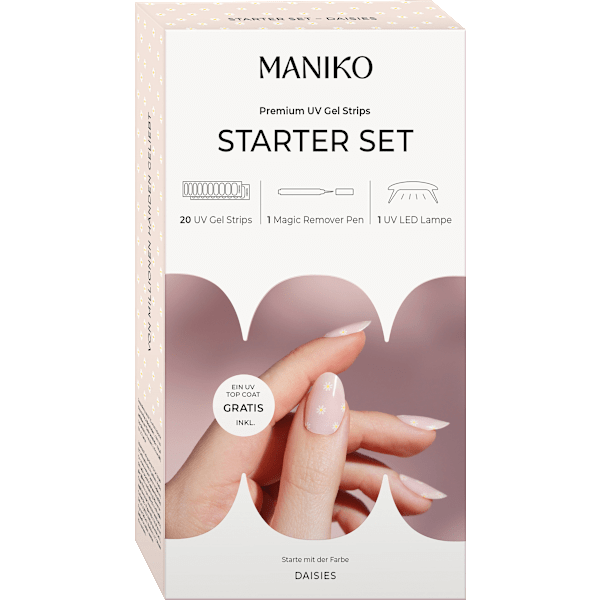 Starterset UV Gel Nagelfolien Daisies Maniko