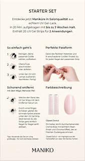 Starterset UV Gel Nagelfolien Glazed Donut  Maniko