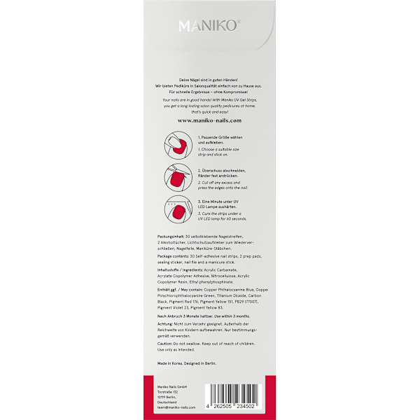Starterset UV Gel Nagelfolien Pediküre Flirt Alert Maniko