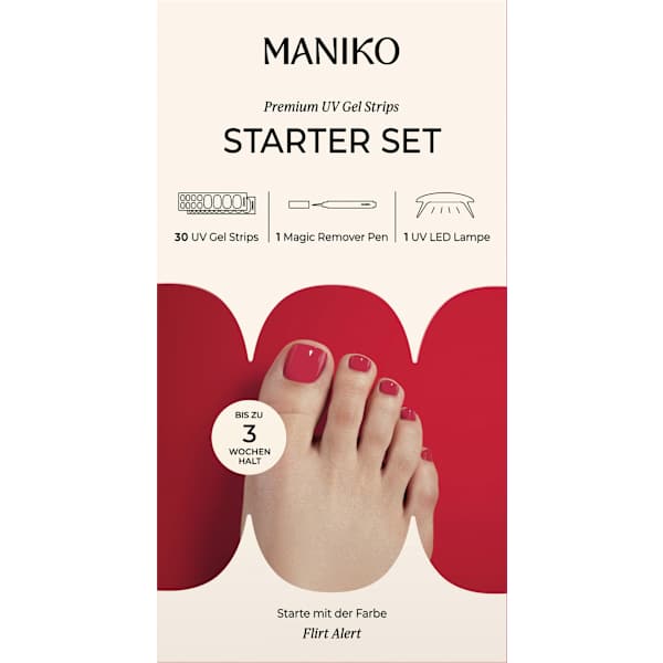 Starterset UV Gel Nagelfolien Pediküre Flirt Alert Maniko