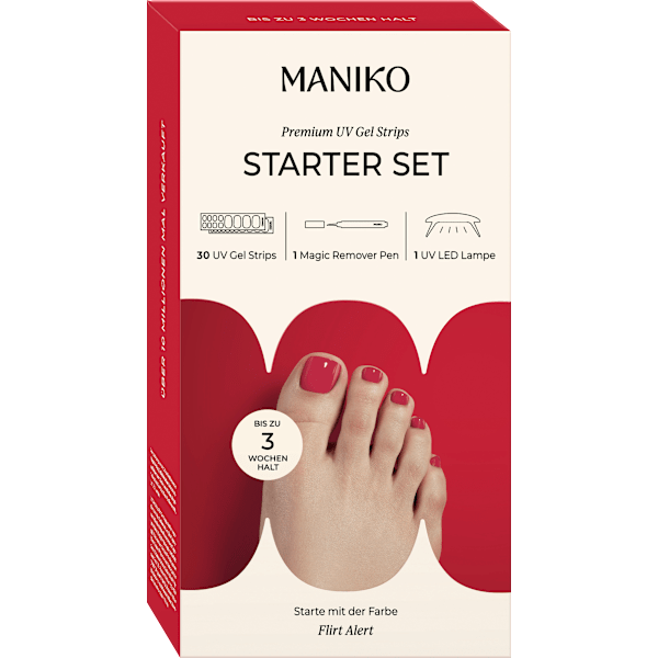 Starterset UV Gel Nagelfolien Pediküre Flirt Alert Maniko